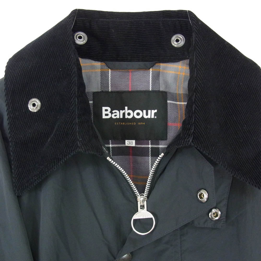 Barbour バブアー UNITED ARROWS ユナイテッドアローズ 25SS 251MCAS183 × BEAUTY＆YOUTH UNITED ARROWS 別注 TRANSPORT ビューティーアンドユース ユナイテッドアローズ トランスポート 襟コーデュロイ ナイロン ジャケット グレー系 M【中古】