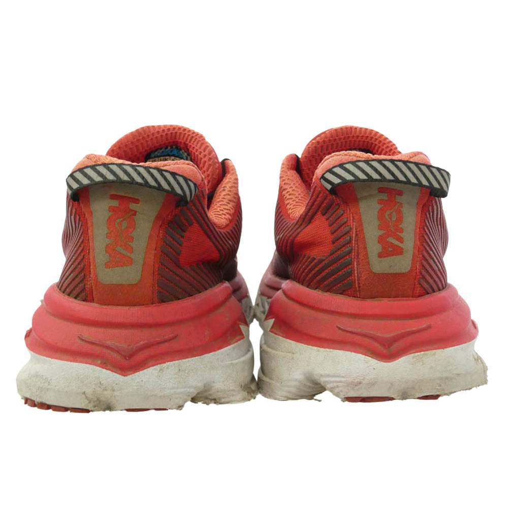 HOKA ONE ONE ホカ オネオネ 1014757 M BONDI 5 ボンダイ 5 ローカット スニーカー レッド系 グレー系 26cm【中古】