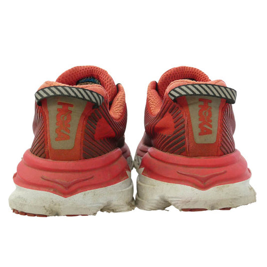HOKA ONE ONE ホカ オネオネ 1014757 M BONDI 5 ボンダイ 5 ローカット スニーカー レッド系 グレー系 26cm【中古】