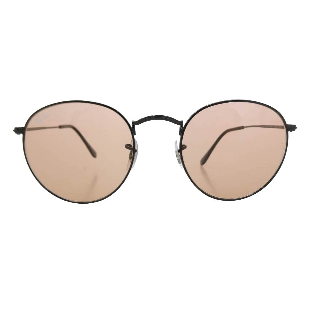 Ray-Ban レイバン RB3447 ROUND METAL ラウンドメタル アイウェア サングラス ブラウン 50□21-145 ブラック系【中古】