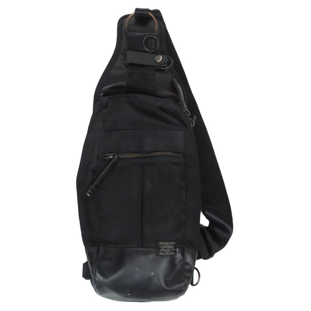 PORTER ポーター 703-08000 HEAT ヒート スリング ボディ ショルダー バッグ ブラック系【中古】