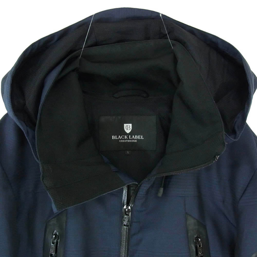 BLACK LABELCRESTBRIDGE ブラックレーベルクレストブリッジ 51F47-347-28 クレストブリッジチェック マウンテンパーカー ジップ ジャケット ネイビー系 L【中古】