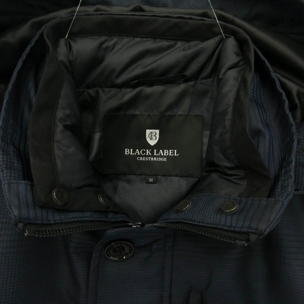 BLACK LABELCRESTBRIDGE ブラックレーベルクレストブリッジ 51F08-207-28 グレンチェック シティパーカー ダウンライナー付き コート ジャケット ブラック系 ネイビー系 M【中古】
