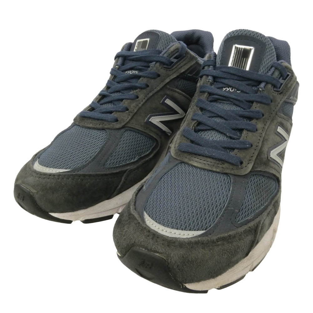 NEW BALANCE ニューバランス M990NV5 USA製 990V5 Navy Silver ネイビー シルバー ローカットスニーカー ネイビー系 チャコール系 26.5cm【中古】