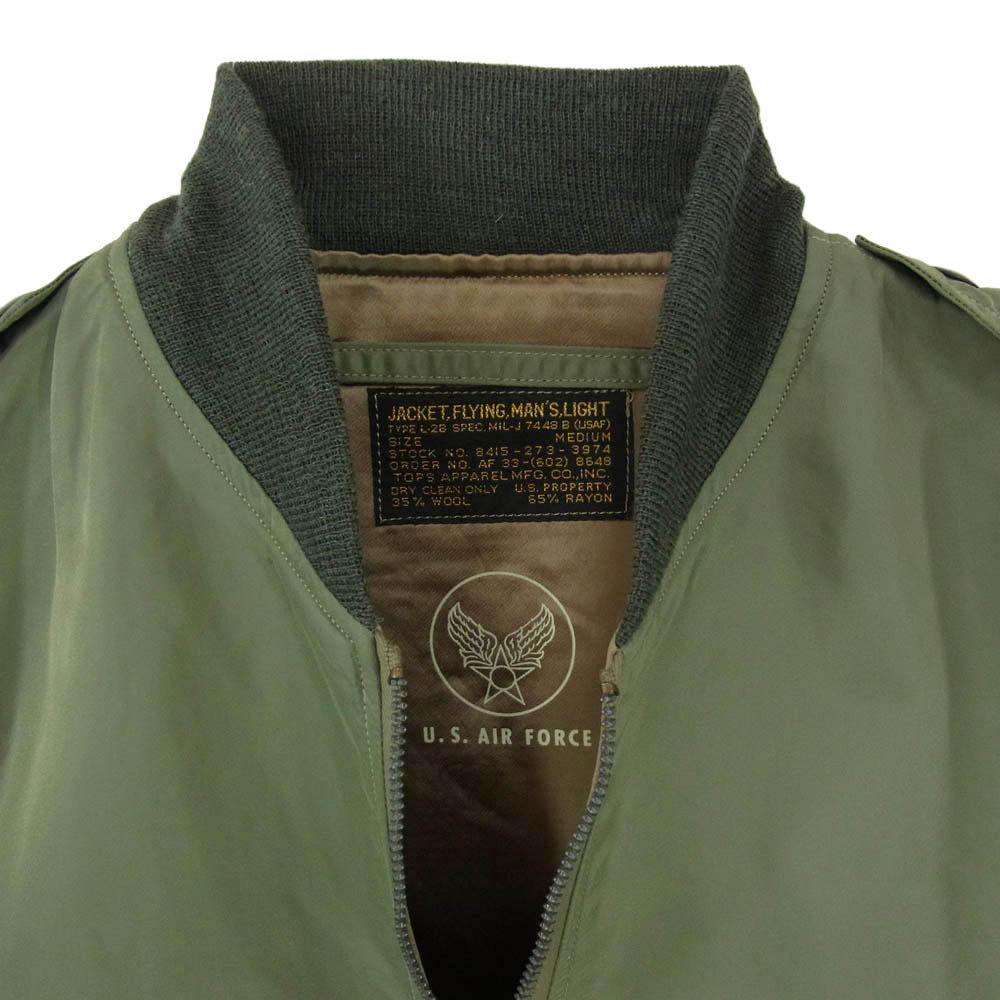 Buzz Rickson's バズリクソンズ BR11132 L-2B TOPS APPAREL MFG. CO., INC フライトジャケット カーキ系 M【中古】