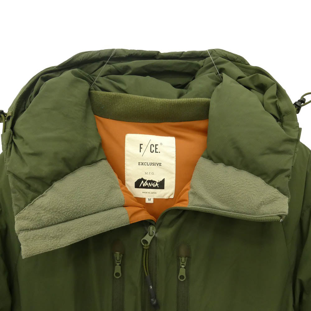 NANGA ナンガ F/CE エフ シーイー F1802NA0023 × F/CE エフシーイー FT BOMB JK ダウン ジャケット グリーン系 M【中古】