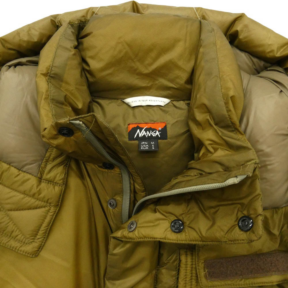 NANGA ナンガ AURORA LIGHT UTILITY DOWN JACKET オーロラライト ユーティリティ ダウン ジャケット カーキ系 M【中古】