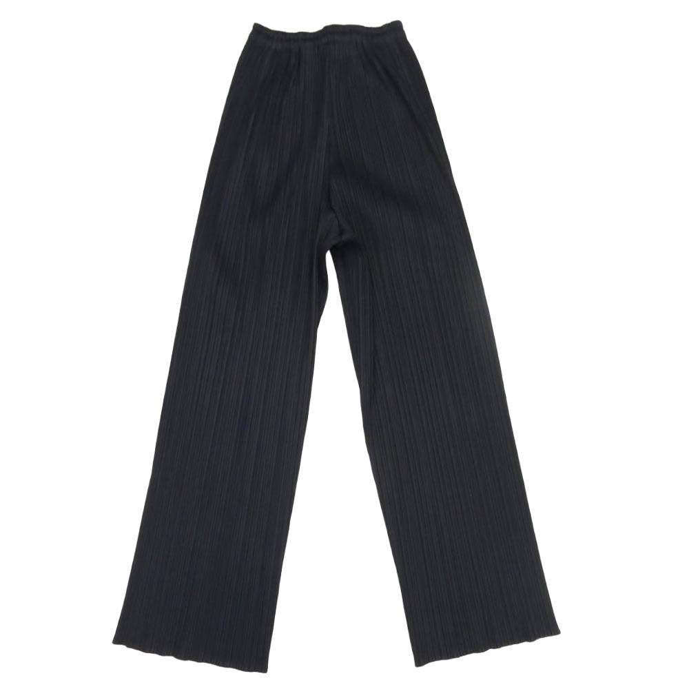 PLEATS PLEASE プリーツプリーズ イッセイミヤケ PP04-JF643 ISSEY MIYAKE プリーツ加工 ストレート イージー パンツ ダークネイビー系 2【中古】