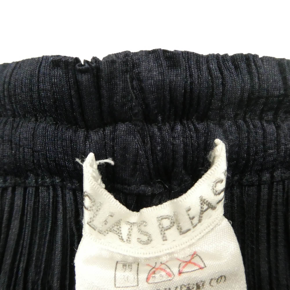 PLEATS PLEASE プリーツプリーズ イッセイミヤケ PP04-JF643 ISSEY MIYAKE プリーツ加工 ストレート イージー パンツ ダークネイビー系 2【中古】