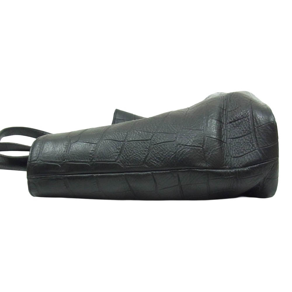 PELLE MORBIDA ペッレモルビダ Maiden Voyage メイデン ヴォヤージュ 型押し レザー トート バッグ ブラック系【中古】