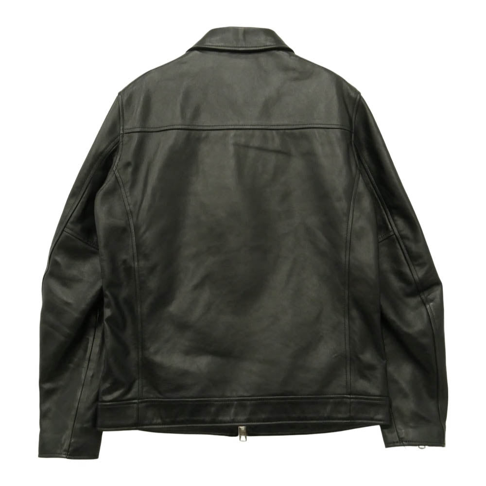 schott ショット 3101054 SINGLE RIDERS LEATHER JACKET ラムスキン 襟付き シングルライダース レザー ジャケット ブラック系 L【中古】