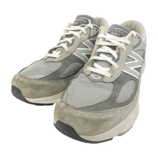 NEW BALANCE ニューバランス M990GL6 USA製 990V6 Gray メッシュ スニーカー グレー系 チャコール系 28cm【中古】