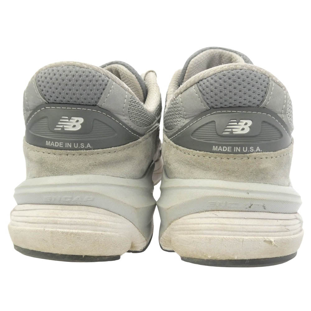 NEW BALANCE ニューバランス M990GL6 USA製 990V6 Gray メッシュ スニーカー グレー系 チャコール系 28cm【中古】