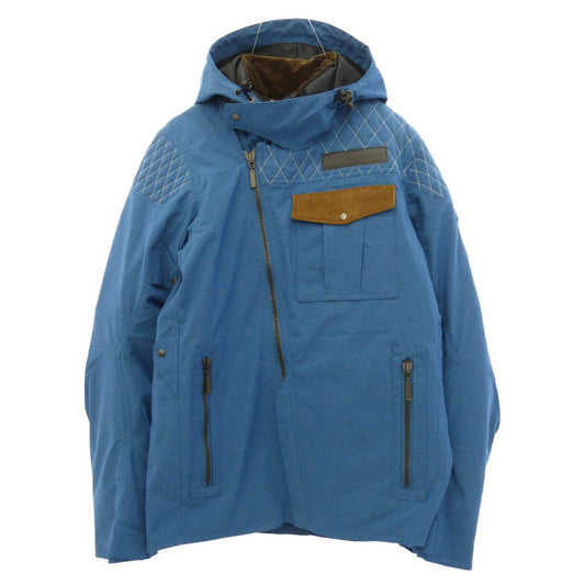 クシタニ K-2882W × 46works WINTER ARCANA JACKET インナー付き ウインター アーカナ フード ジャケット ブルー系 L【中古】