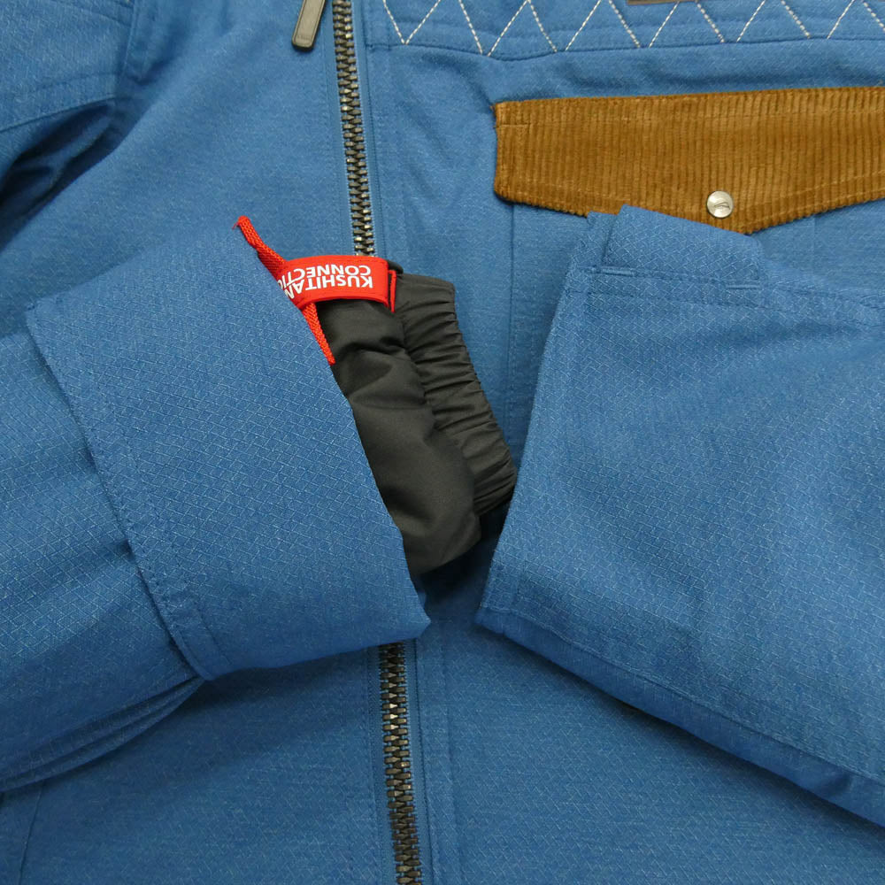 クシタニ K-2882W × 46works WINTER ARCANA JACKET インナー付き ウインター アーカナ フード ジャケット ブルー系 L【中古】