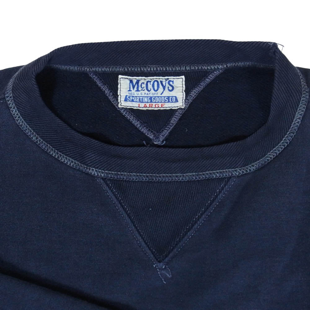 The REAL McCOY'S ザリアルマッコイズ USNロゴ 両V スウェット ネイビー系 L【中古】