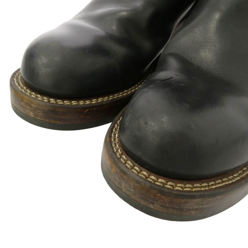 RED WING レッドウィング 2268 08年製 USA製 ソールカスタム スチールトゥ ENGINEER BOOTS エンジニア ブーツ ブラック系 9.5【中古】