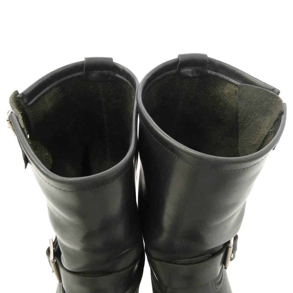 RED WING レッドウィング 2268 08年製 USA製 ソールカスタム スチールトゥ ENGINEER BOOTS エンジニア ブーツ ブラック系 9.5【中古】