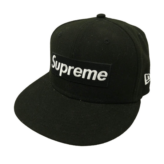 Supreme シュプリーム NEW ERA ニューエラ 21AW × New Era ニューエラ No Comp Box Logo ノーコンプ ボックス ロゴ キャップ 帽子 ブラック系 57.7cm【中古】