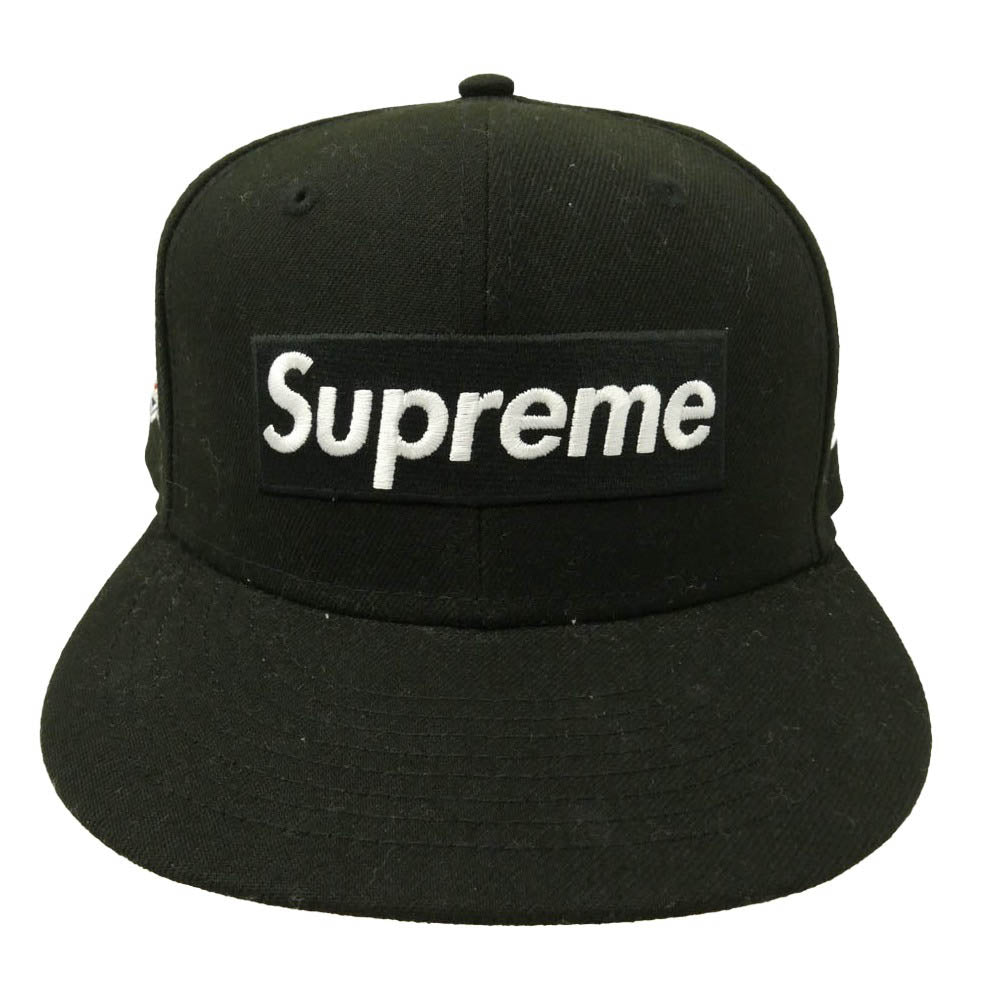 Supreme シュプリーム NEW ERA ニューエラ 21AW × New Era ニューエラ No Comp Box Logo ノーコンプ ボックス ロゴ キャップ 帽子 ブラック系 57.7cm【中古】