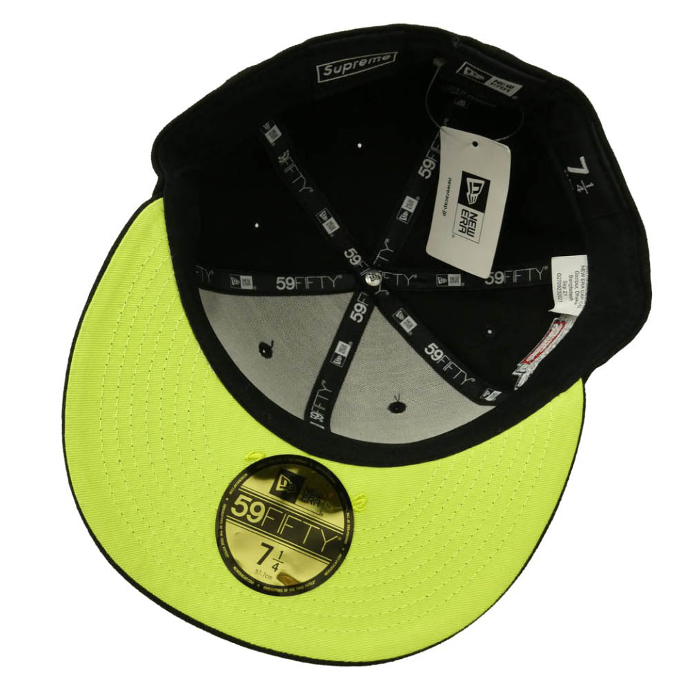 Supreme シュプリーム NEW ERA ニューエラ 21AW × New Era ニューエラ No Comp Box Logo ノーコンプ ボックス ロゴ キャップ 帽子 ブラック系 57.7cm【中古】