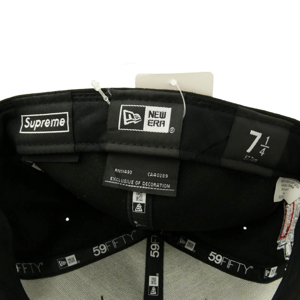 Supreme シュプリーム NEW ERA ニューエラ 21AW × New Era ニューエラ No Comp Box Logo ノーコンプ ボックス ロゴ キャップ 帽子 ブラック系 57.7cm【中古】