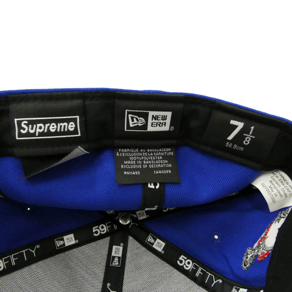 Supreme シュプリーム NEW ERA ニューエラ 24AW × New Era ニューエラ Screw Ball S Logo スクリュー ボール Sロゴ キャップ 帽子 ブルー系 56.8cm【中古】