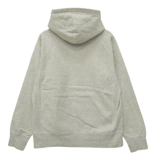 Supreme シュプリーム 17AW Paisley Fuck Em All Hooded Sweatshirt ペイズリーロゴワッペン スウェットプルオーバーパーカー グレー系 ホワイト系 M【中古】