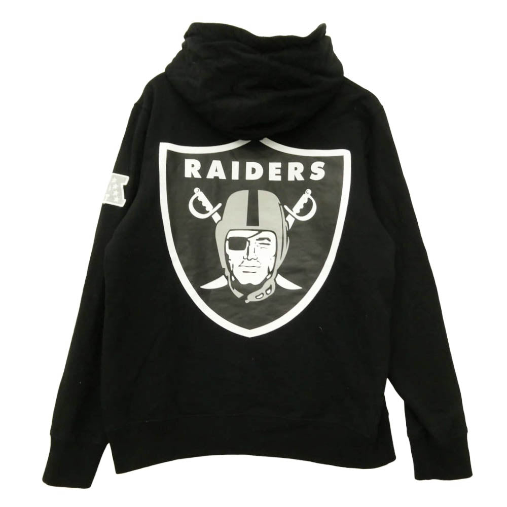 Supreme シュプリーム 19SS NFL Raiders Hooded Sweatshirt レイダース フーデッド スウェットシャツ パーカー フーディー ブラック系 M【中古】