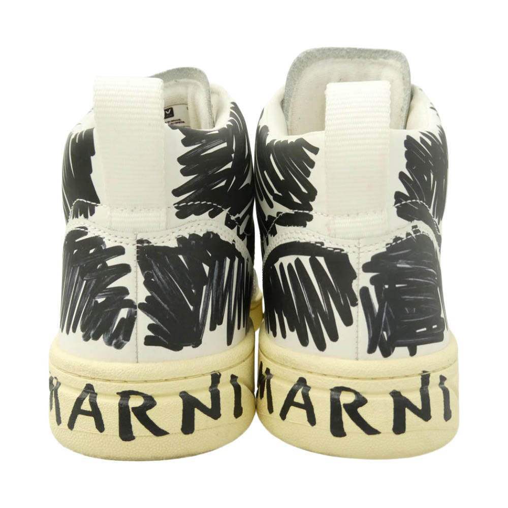 MARNI マルニ × VEJA ヴェジャ V-15 FULL BLACK ハイカット スニーカー ブラック系 ホワイト系 27.5cm【中古】