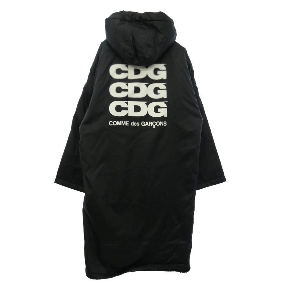 COMME des GARCONS コムデギャルソン CDG シーディージー SZ-C002 AD2022 裏地ボア オーバーコート ブラック系 M【中古】