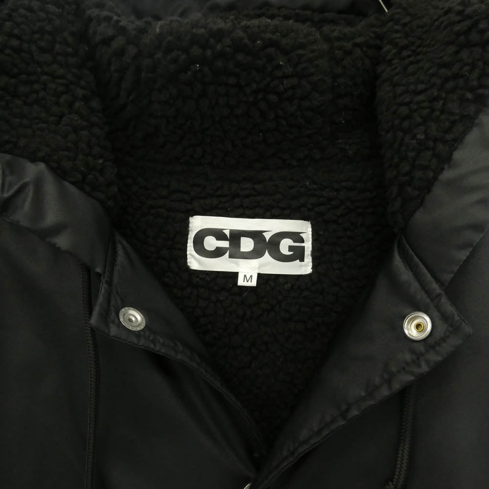 COMME des GARCONS コムデギャルソン CDG シーディージー SZ-C002 AD2022 裏地ボア オーバーコート ブラック系 M【中古】