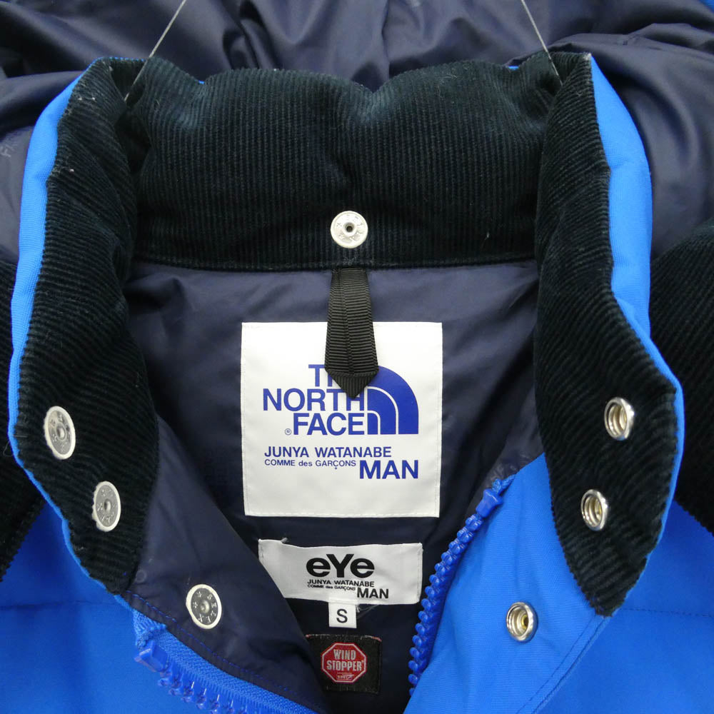 アイジュンヤワタナベコムデギャルソンマン THE NORTH FACE ノースフェイス JUNYA WATANABE COMME des GARCONS MAN ジュンヤワタナベコムデギャルソンマン × THE NORTH FACE ザノースフェイス 15AW WP-J910 AD2015 ダウン ジャケット ブルー系 S【中古】