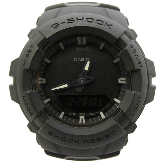 CASIO G-SHOCK カシオ ジーショック G-100BB-1AJF Matte Black Analog Digital Combination Watch マットオールブラック アナログ デジタル コンビモデル クォーツ 腕時計 ウォッチ ブラック系【中古】