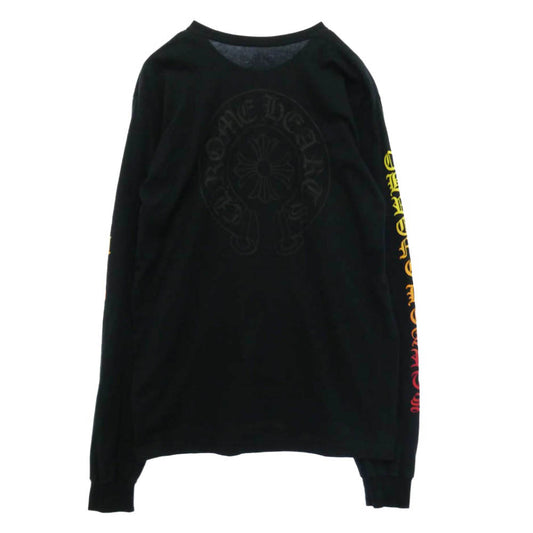 CHROME HEARTS クロムハーツ（原本無） 2212-304-0228 Back Horseshoe Gradient Sleeve L/S Tee バック ホースシュー グラデーション 袖プリント 長袖 Tシャツ ブラック系 XL【中古】