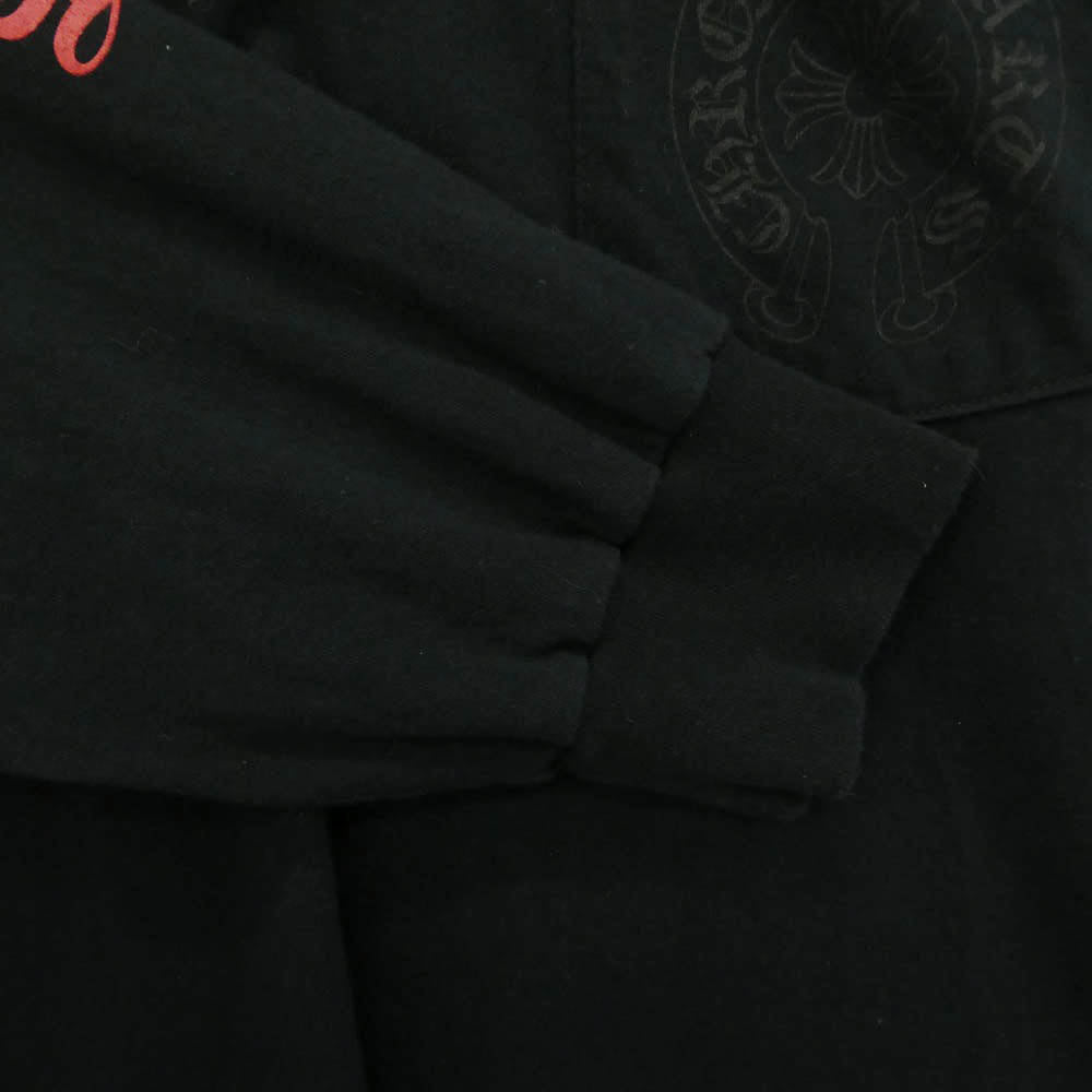 CHROME HEARTS クロムハーツ（原本無） 2212-304-0228 Back Horseshoe Gradient Sleeve L/S Tee バック ホースシュー グラデーション 袖プリント 長袖 Tシャツ ブラック系 XL【中古】
