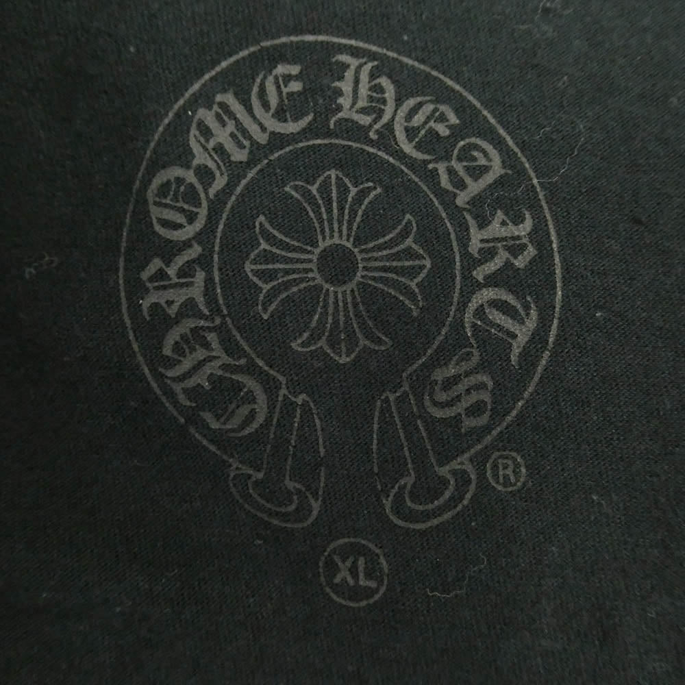 CHROME HEARTS クロムハーツ（原本無） 2212-304-0228 Back Horseshoe Gradient Sleeve L/S Tee バック ホースシュー グラデーション 袖プリント 長袖 Tシャツ ブラック系 XL【中古】