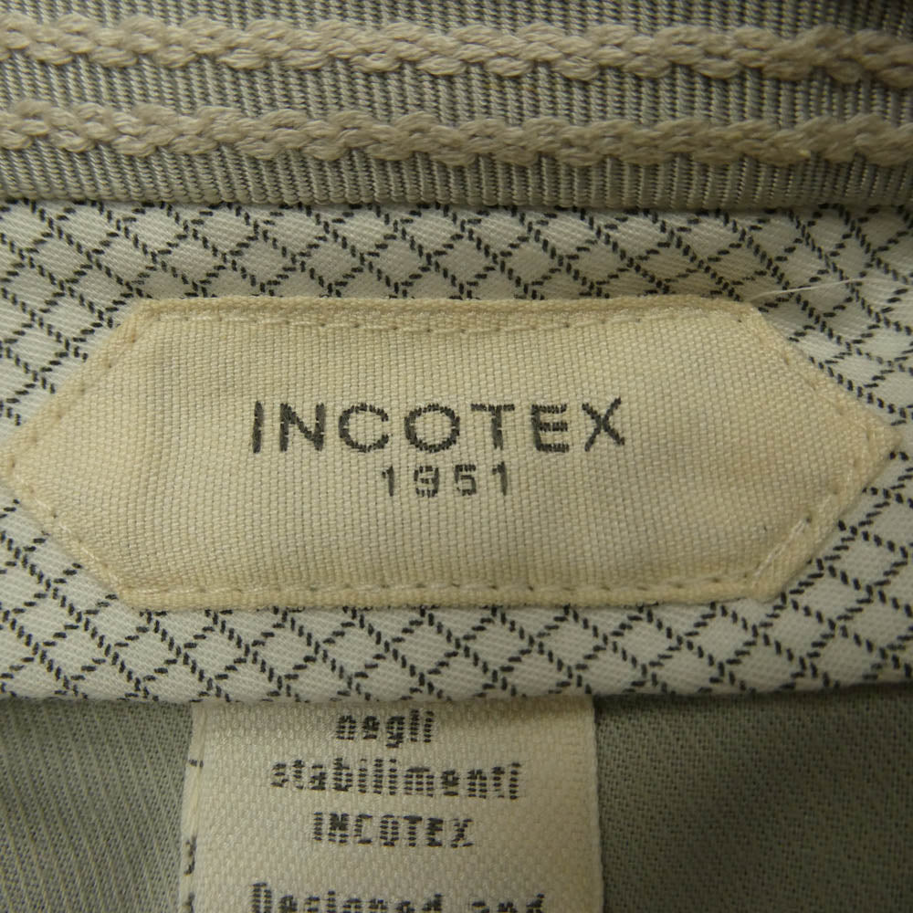 INCOTEX インコテックス ウール モヘア スラックス パンツ ダークネイビー系 42【中古】