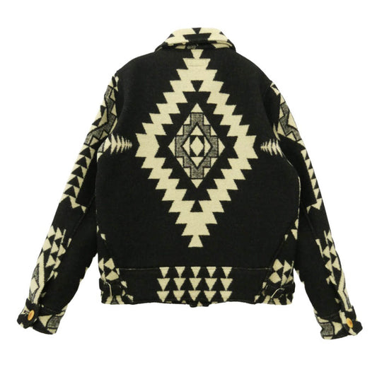 JELADO ジェラード Basic Collection Blackhills ベーシック コレクション ブラックヒルズ ネイティブ ブランケット コサック ウール ジャケット ブラック系 オフホワイト系 XS【中古】