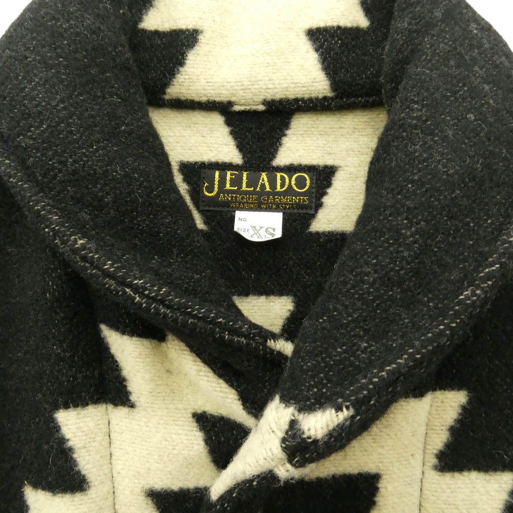 JELADO ジェラード Basic Collection Blackhills ベーシック コレクション ブラックヒルズ ネイティブ ブランケット コサック ウール ジャケット ブラック系 オフホワイト系 XS【中古】