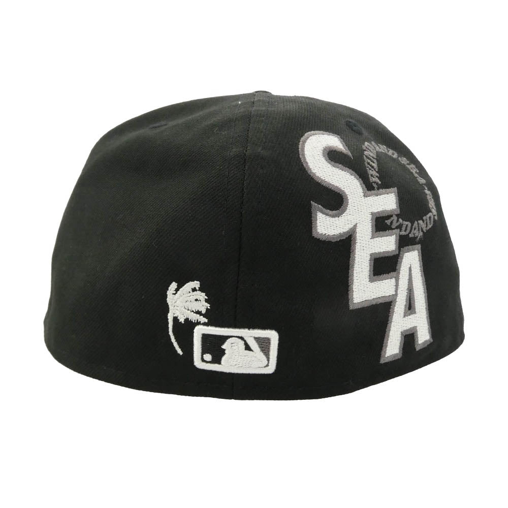 WIND AND SEA ウィンダンシー NEW ERA ニューエラ WDS-ERA-02 × NEW ERA × SAN DIEGO PADRES SDP Baseball Cap ニューエラ サンディエゴ パドレス ベースボール キャップ ブラック系 59.6cm【中古】