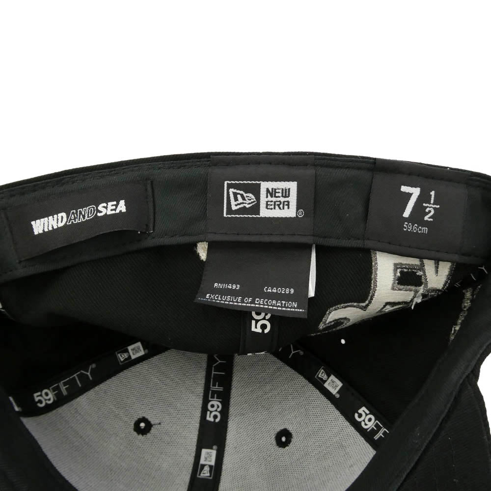 WIND AND SEA ウィンダンシー NEW ERA ニューエラ WDS-ERA-02 × NEW ERA × SAN DIEGO PADRES SDP Baseball Cap ニューエラ サンディエゴ パドレス ベースボール キャップ ブラック系 59.6cm【中古】
