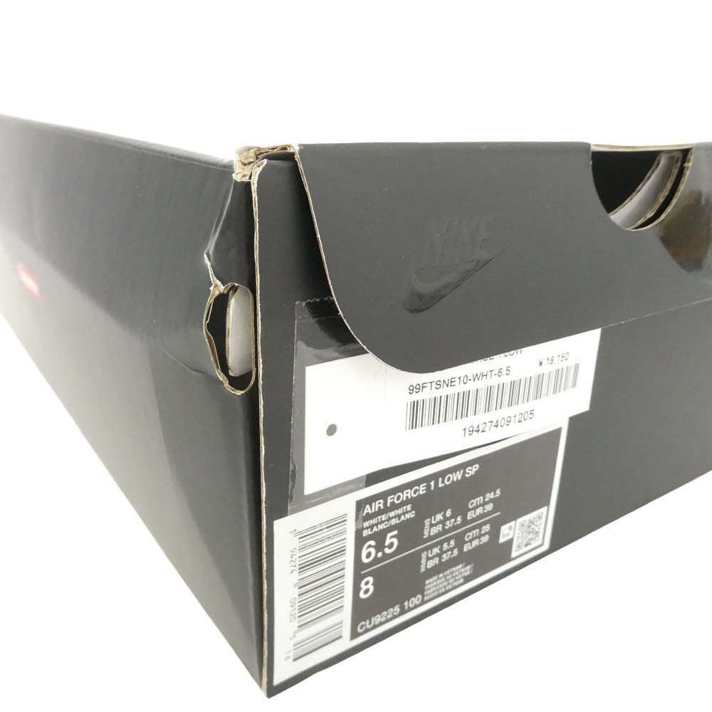 Supreme シュプリーム NIKE ナイキ CU9225-100 × NIKE Air Force 1 Low White ナイキ エアフォース1 ロー スニーカー ホワイト系 24.5cm【新古品】【未使用】【中古】