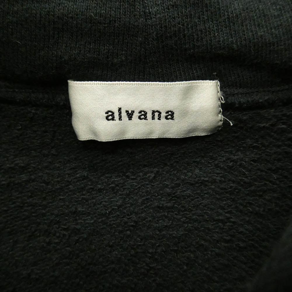 ALVANA アルヴァナ Brake Sweat Parka ブレーク スウェット パーカー フーディ ブラック系 3【中古】