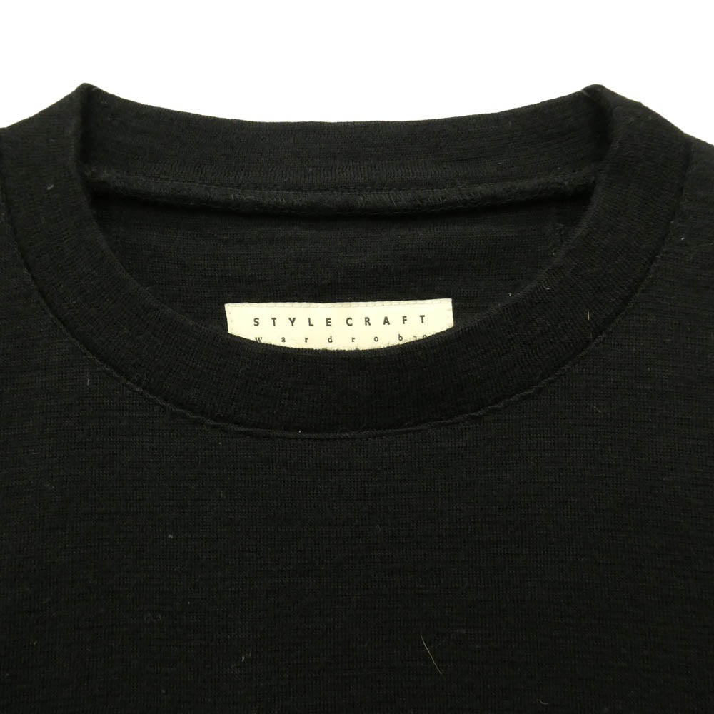 stylecraft wardrobe スタイルクラフトワードローブ WOOL T SWEATER メリノ ウール セーター 長袖 ニット ブラック系 2【中古】