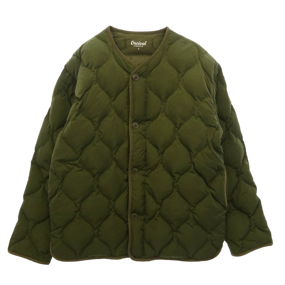 ORCIVAL オーシバル 20AW RC-0889 Limonta nylon quilted down jacket リモンタ ナイロン キルテッド ダウン ジャケット カーキ系 4【中古】