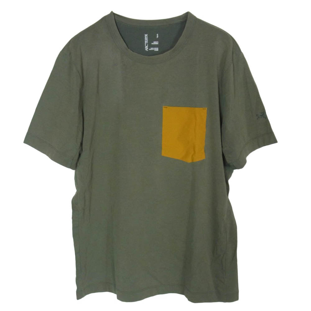 ARC'TERYX アークテリクス ANZO T-SHIRT アンゾ ポケット Tシャツ 半袖 カットソー グリーン系 S【中古】