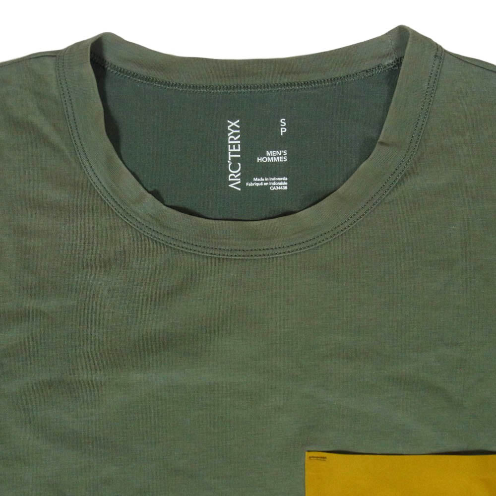 ARC'TERYX アークテリクス ANZO T-SHIRT アンゾ ポケット Tシャツ 半袖 カットソー グリーン系 S【中古】
