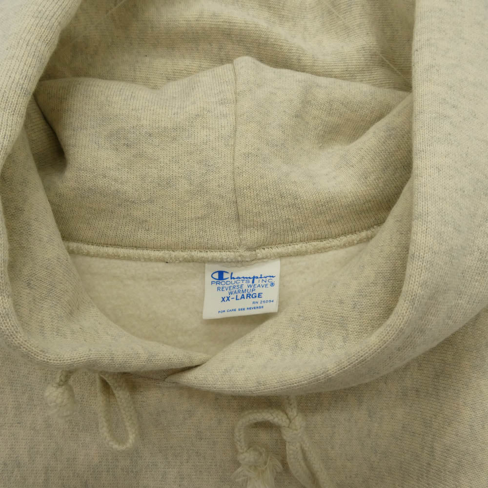 Champion チャンピオン C3-W102 REVERSE WEAVER リバース ウィーブ プルオーバー スウェット パーカー オフホワイト系 XXL【中古】