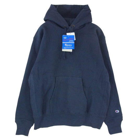 Champion チャンピオン C3-Y132 REVERSE WEAVER リバース ウィーブ プルオーバー スウェット パーカー ネイビー系 XXL【中古】